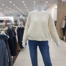 더아이잗 골지배색 케이블풀오버니트(IKBN1POB2-600)