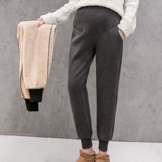 여성 임산부 기모바지 조거 트레이닝 임부 겨울 팬츠