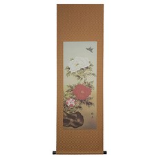 풍수 그림 인테리어 전통 동양화 족자 외국인선물, 목단