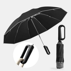 플로우 고리형 핸들 3단 자동 우산 UV 자외선차단 양산 겸용