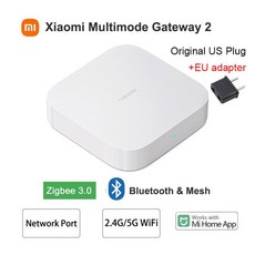 샤오미-게이트웨이 2 Zigbee 3.0 스마트 홈 허브 지능형 멀티 모드 와이파이 5GHz 블루투스 메쉬 타입-C M, 02 Mi Home Hub 2 EU