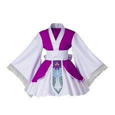 ISHOWcos Twilight Princess Kimono Cosplay Costume Women Lolita Dress Halloween Outfit (Purple XL) - 트와일라잇드레스