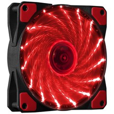 RGB LED PWM 조명 방열 선풍기 컴퓨터 케이스 냉각 12V 33, 5) 15 Lights Red - 고정 색상 - WHI, 15 Lights Red