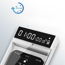 노바어스 핸드폰감옥 핸드폰금욕상자 디지털디톡스, 1개, 빙하블루 좌우 슬라이드