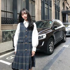 체크 스커트 겨울폼 커버 가을 와이셔츠 스타일리쉬 타입 선드레스 임부복 스웨터