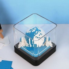 3D 인테리어 메모지 LED 아크릴 쇼케이스, 지구