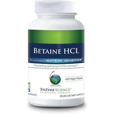 Enzyme Science Betaine HCl 120 Capsules Supplement for Occasional Heartburn and Indigestion