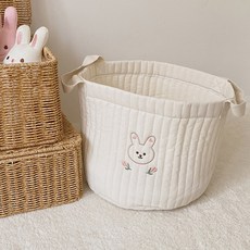 정리함 통 옷 핸드백 병 수건 바구니 보관 장식용 기저귀용 토트백 자수, L 3, 1개