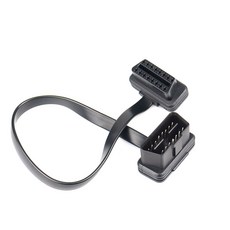납작하고 얇은 국수 16 핀 소켓 OBD OBDII 핀 수-암 자동차 스캐너 OBD2 익스텐션 케이블 커넥터 30 cm 60 100cm, 30cm Extension Cable