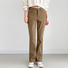 루나진 여자 융털 기모바지 세미부츠컷 6083