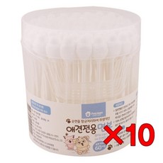 강아지면봉 강아지귀청소 순면 10개 애견귀청소 펫 애완용 애견, 100p