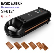 Sonifer 베이킹 전기 케이크 아침 메이커 샌드위치 조리기 식사 와플 냄비, 영국, SF6121, 1개