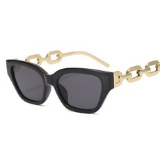 펑크 트렌디 선글라스 UV 보호 블록 눈부심 블랙 쉐이드 안경 고화질 비전 눈 해변, Black Gray, 1개