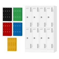 철제 락카장 8인 컬러 사물함 철재 캐비넷 수납장, 화이트