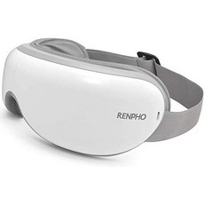 해외1469483 RENPHO Eye Massager with heat Compression 블루투스 Music 충전식 Eye Therapy Massager f, 1 Count Pack of 1_A-white, A-white, 1 Count Pack of 1_A-white