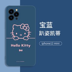 사과폰 12HELLOKITTY 정판 직각 액상 부드러운케이스 IPHONE12PRO 보호케이스 12PROMAX 개성 독창적