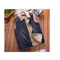 남자데님조끼