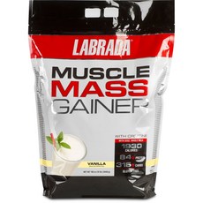 Labrada 라브라다 머슬 매스 게이너 5.4kg / LABRADA Muscle Mass Gainer 12LB, Single, Vanilla