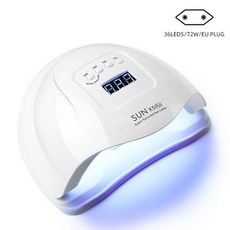 종류의 UV 젤/광택제/바니시 경화용 드라이어 LED램프 타이머 센서, 36LEDS-72W-EU PLUG, 1개