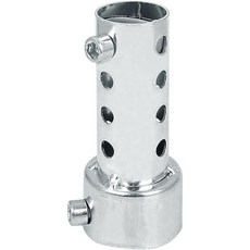 Larcele 48mm Universal Motorcycle Exhaust Silencer Adjustable Removable Muffler XSQ03 Small Silver, Small/Silver, 42mm, 1개