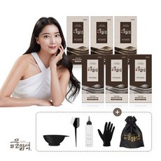 씨드비 물염색 24회분 3포(풀구성)X3+5포(염모제)X3+염색도구키트, 미디엄브라운, 미디엄브라운