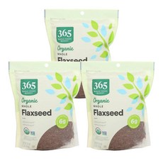 365 Whole Foods Market Flaxseed Whole Brown California 홀푸드마켓 아마씨 캘리포니아, 3개, 454g