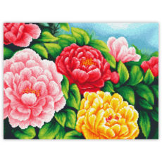 목단보석십자수