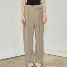 [khaki beige M 92 예약배송] 아워코모스 comos 855 belt point two-tuck slacks (2color) - 아워코모스