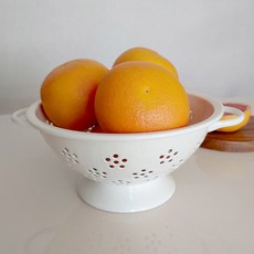 재팬FUJI HORO/HAKOYA법랑 화이트 채반/법랑채반/법랑 콜렌더 22cm, HAK-22CL.W