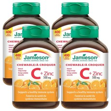 Jamieson 자미에슨 비타민C + 아연 Zinc 500mg 400정-4병(맛있게 씹어먹는 비타민C>면역력 UP!>캐나다 직배송)’></p>
<p style=