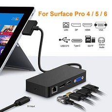 서피스 프로 도크 for 서피스 프로 4/ 프로 5/ 프로 6 USB 허브 탈부착 스테, 상세내용참조