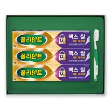 폴리덴트 맥스씰 의치 부착재 x3개 +증정용 의치 칫솔