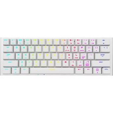 매직 리파이너 MK28 60퍼센트 RGB 화이트 게이밍 키보드 61키 기계식 블루투스/2.옵션용 4G/USB 유선 Windows/iOS/Linux/Andriod PC/Mac 키