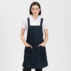 쿡션 X형 단추여밈 미용실 앞치마 카페 식당 주방 바리스타 홀 서빙