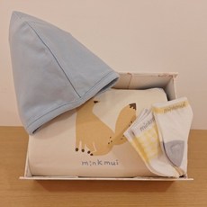 밍크뮤 24출산선물YE포포바디수트&베베캐릭터양말세트3437067606*34370011011075669