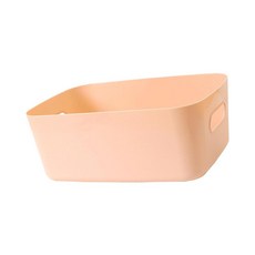 데스크탑 보관 바구니 정리 선반 세련된 스태킹 메이크업 주최자 서랍용 보관함 사무실 주방 캐비닛, 살구, 30.5cmx20.5cmx12cm, PP, 1개