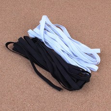 수예 수선 의류 다용도 납작 고무줄 다용도고무줄, 1개, 6골 검정색