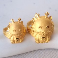 리쥬샵 24k 순금 용 돌반지 돌반지 1.875g 3.75g 용띠 백일 아기 종로 돌반지