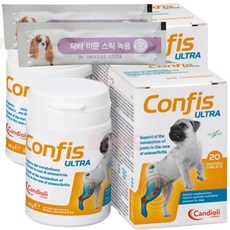 콘피스 울트라 20정 + 동물병원 전용 습식간식 / Confis ultra / 관절염 / 관절 종합영양제 / 염증 관절통증 감소, 뼈/관절강화, 2개