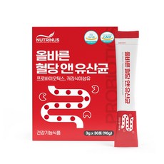 뉴트리너스 올바른 혈당 앤 유산균 40억CFU 장건강 혈당유산균 당케어 혈당엔, 1박스, 30포