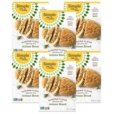 Simple Mills Almond Flour Baking Mix Artisan Brea Simple Mills 아몬드 가루 베이킹 믹스 Artisan Bread Mix - 글, 294g, 6개