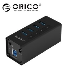 ORICO 오리코 A3H4 USB허브/4포트 블랙 유·무전원/USB3.0