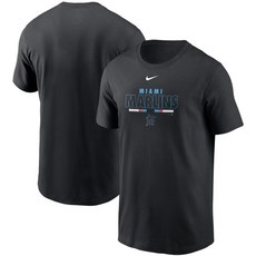 [미국정품] 284821 나이키 MLB팀 티셔츠 Miami Marlins Nike Color Bar T-Shirt - Blue