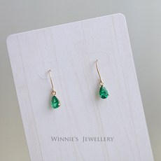 아메트린 925 스털링 실버 에메랄드 지르콘 워터 귀걸이 여성용 도금 14k 골드 쥬얼리 aretes de mujer