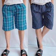 남자체크반바지