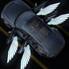  천사 날개 도어 라이트 2개세트 자동차 LED 악세사리 간편 설치 웰컴 스팟 램프, 엔젤 윙스 -2도어 