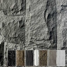 120x60 인공석재 벽타일 경량자재 인조돌 PU재질 슬레이트, 차콜-1200x600
