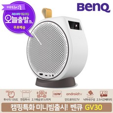 벤큐 미니빔 프로젝터 GV30 천장투사 캠핑 휴대용 홈시어터 안드로이드TV