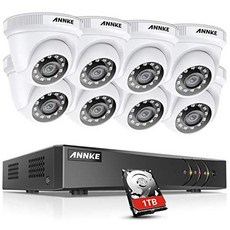 해외1439994 ANNKE CCTV 카메라 Systems 8-Channel 5MP Lite h.265+ DVR with 1TB HDD and (8) HD 1920TVL, One Color_One Size, 상세 설명 참조0, 상세 설명 참조0