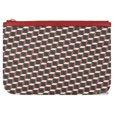 [피에르하디] 여성 큐브 레드 클러치백 POUCH L GRAIN MR
